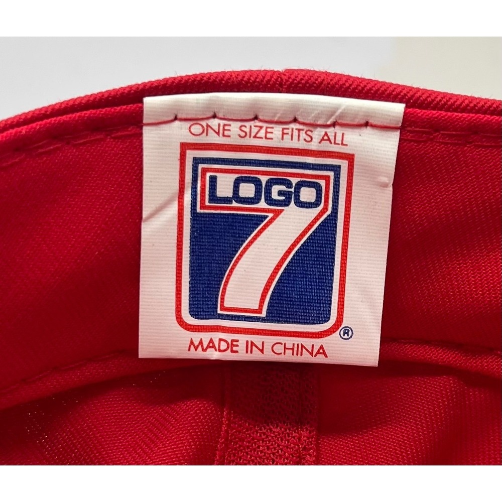 Vintage Philadelphia Phillies Hat Logo 7 Red Snapback MLB Baseball Cap Mens OSFA - Picture 8 of 9